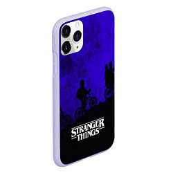 Чехол iPhone 11 Pro матовый Stranger Things: Moon Biker, цвет: 3D-светло-сиреневый — фото 2