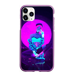 Чехол iPhone 11 Pro матовый Akali KDA, цвет: 3D-фиолетовый