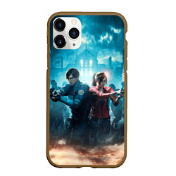 Чехол iPhone 11 Pro матовый Resident Evil 2, цвет: 3D-коричневый