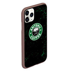 Чехол iPhone 11 Pro матовый Anteiku coffee sturbucks, цвет: 3D-коричневый — фото 2