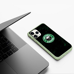 Чехол iPhone 11 Pro матовый Anteiku coffee sturbucks, цвет: 3D-салатовый — фото 2