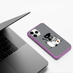 Чехол iPhone 11 Pro матовый Luci How to burn humans, цвет: 3D-фиолетовый — фото 2