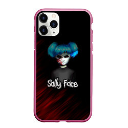 Чехол iPhone 11 Pro матовый Sally Face окровавленное лицо, цвет: 3D-малиновый