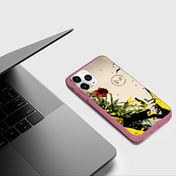 Чехол iPhone 11 Pro матовый TOP: Chlorine, цвет: 3D-малиновый — фото 2