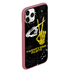 Чехол iPhone 11 Pro матовый TOP: Skeleton Clique, цвет: 3D-малиновый — фото 2