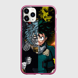 Чехол iPhone 11 Pro матовый Моя геройская академия 1, цвет: 3D-малиновый