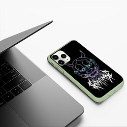 Чехол iPhone 11 Pro матовый Ghostemane, цвет: 3D-салатовый — фото 2