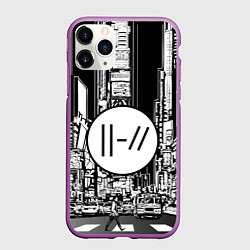 Чехол iPhone 11 Pro матовый 21 Pilots: Big City, цвет: 3D-фиолетовый