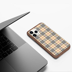 Чехол iPhone 11 Pro матовый Nova check, цвет: 3D-коричневый — фото 2