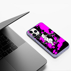 Чехол iPhone 11 Pro матовый MONOKUMA Puhuhuhu, цвет: 3D-светло-сиреневый — фото 2