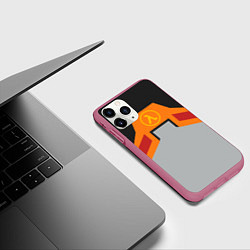 Чехол iPhone 11 Pro матовый Гордон Фримен, цвет: 3D-малиновый — фото 2