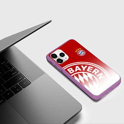 Чехол iPhone 11 Pro матовый ФК Бавария, цвет: 3D-фиолетовый — фото 2