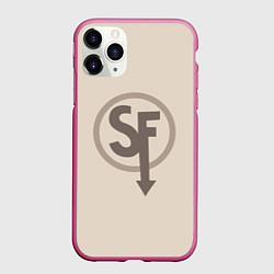 Чехол iPhone 11 Pro матовый SANITYS FALL, цвет: 3D-малиновый