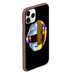 Чехол iPhone 11 Pro матовый Daft Punk: Smile Helmet, цвет: 3D-коричневый — фото 2