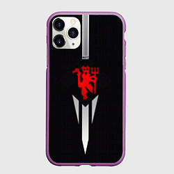 Чехол iPhone 11 Pro матовый MUFC, цвет: 3D-фиолетовый