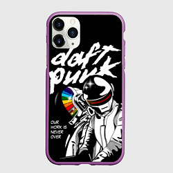 Чехол iPhone 11 Pro матовый Daft Punk: Our work is never over, цвет: 3D-фиолетовый