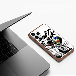 Чехол iPhone 11 Pro матовый Daft Punk: Our work is never over, цвет: 3D-коричневый — фото 2