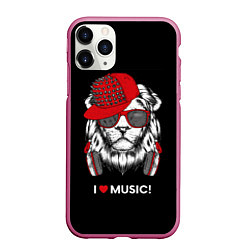 Чехол iPhone 11 Pro матовый I love music!