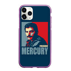 Чехол iPhone 11 Pro матовый Queen: Freddie Mercury, цвет: 3D-фиолетовый