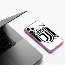 Чехол iPhone 11 Pro матовый Juventus: 3 Stars, цвет: 3D-фиолетовый — фото 2