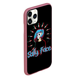 Чехол iPhone 11 Pro матовый Sally Face, цвет: 3D-малиновый — фото 2