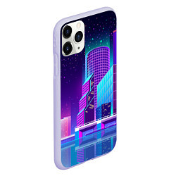 Чехол iPhone 11 Pro матовый Neon Nights, цвет: 3D-светло-сиреневый — фото 2