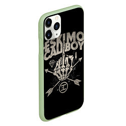Чехол iPhone 11 Pro матовый Eskimo Callboy: Bones, цвет: 3D-салатовый — фото 2