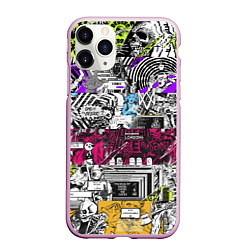 Чехол iPhone 11 Pro матовый Watch Dogs: Pattern, цвет: 3D-розовый