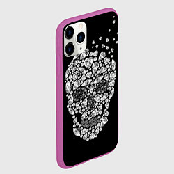 Чехол iPhone 11 Pro матовый Diamond Skull, цвет: 3D-фиолетовый — фото 2