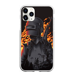 Чехол iPhone 11 Pro матовый PUBG: Loot Soldiers, цвет: 3D-белый