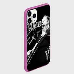 Чехол iPhone 11 Pro матовый Metallica, цвет: 3D-фиолетовый — фото 2