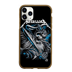 Чехол iPhone 11 Pro матовый Metallica, цвет: 3D-коричневый