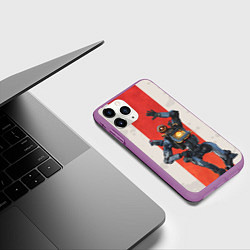 Чехол iPhone 11 Pro матовый Apex Legends: Pathfinder, цвет: 3D-фиолетовый — фото 2