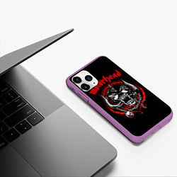 Чехол iPhone 11 Pro матовый Motorhead Demons, цвет: 3D-фиолетовый — фото 2