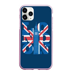 Чехол iPhone 11 Pro матовый London: Great Britain, цвет: 3D-розовый