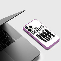 Чехол iPhone 11 Pro матовый The Beatles: White Side, цвет: 3D-фиолетовый — фото 2