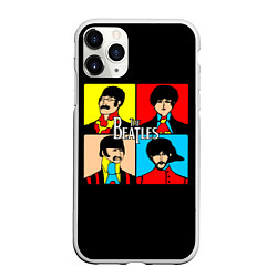 Чехол iPhone 11 Pro матовый The Beatles: Pop Art, цвет: 3D-белый