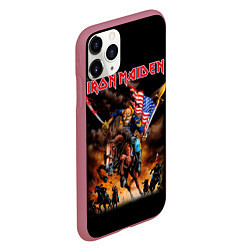 Чехол iPhone 11 Pro матовый Iron Maiden: USA Warriors, цвет: 3D-малиновый — фото 2