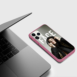 Чехол iPhone 11 Pro матовый FACE: Slime, цвет: 3D-малиновый — фото 2