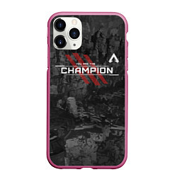 Чехол iPhone 11 Pro матовый You Are The Champion, цвет: 3D-малиновый