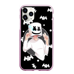 Чехол iPhone 11 Pro матовый Marshmello: Black Gang