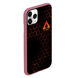 Чехол iPhone 11 Pro матовый Apex Legends: Orange Carbon, цвет: 3D-малиновый — фото 2