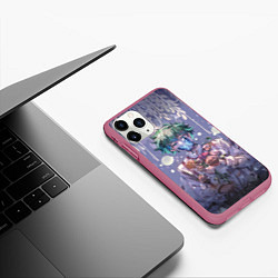 Чехол iPhone 11 Pro матовый My Hero Academia в кустах, цвет: 3D-малиновый — фото 2