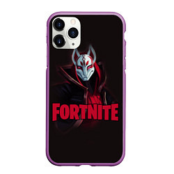 Чехол iPhone 11 Pro матовый Fortnite, цвет: 3D-фиолетовый