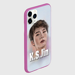 Чехол iPhone 11 Pro матовый BTS K.S.Jin, цвет: 3D-фиолетовый — фото 2