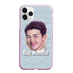 Чехол iPhone 11 Pro матовый BTS Rap Monster, цвет: 3D-розовый