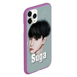 Чехол iPhone 11 Pro матовый BTS Suga, цвет: 3D-фиолетовый — фото 2