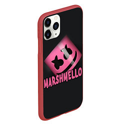 Чехол iPhone 11 Pro матовый Marshmello, цвет: 3D-красный — фото 2