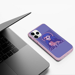 Чехол iPhone 11 Pro матовый Sally Face: Violet Halo, цвет: 3D-розовый — фото 2