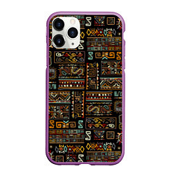 Чехол iPhone 11 Pro матовый Этнический орнамент - Африка
